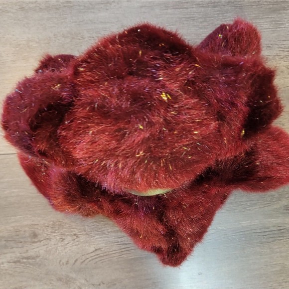 Russ Burgundy Spangles Festive Gatherings Teddy Bear Plush Stuffed Animal 14" - Picture 8 of 10